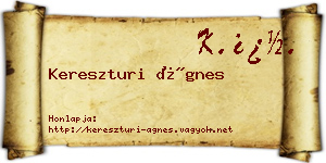 Kereszturi Ágnes névjegykártya