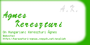 agnes kereszturi business card